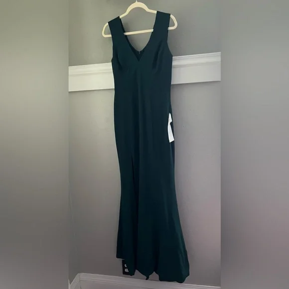 New Dress the Population Sandra Gown In Pine Green Size Medium - Picture 2 of 12